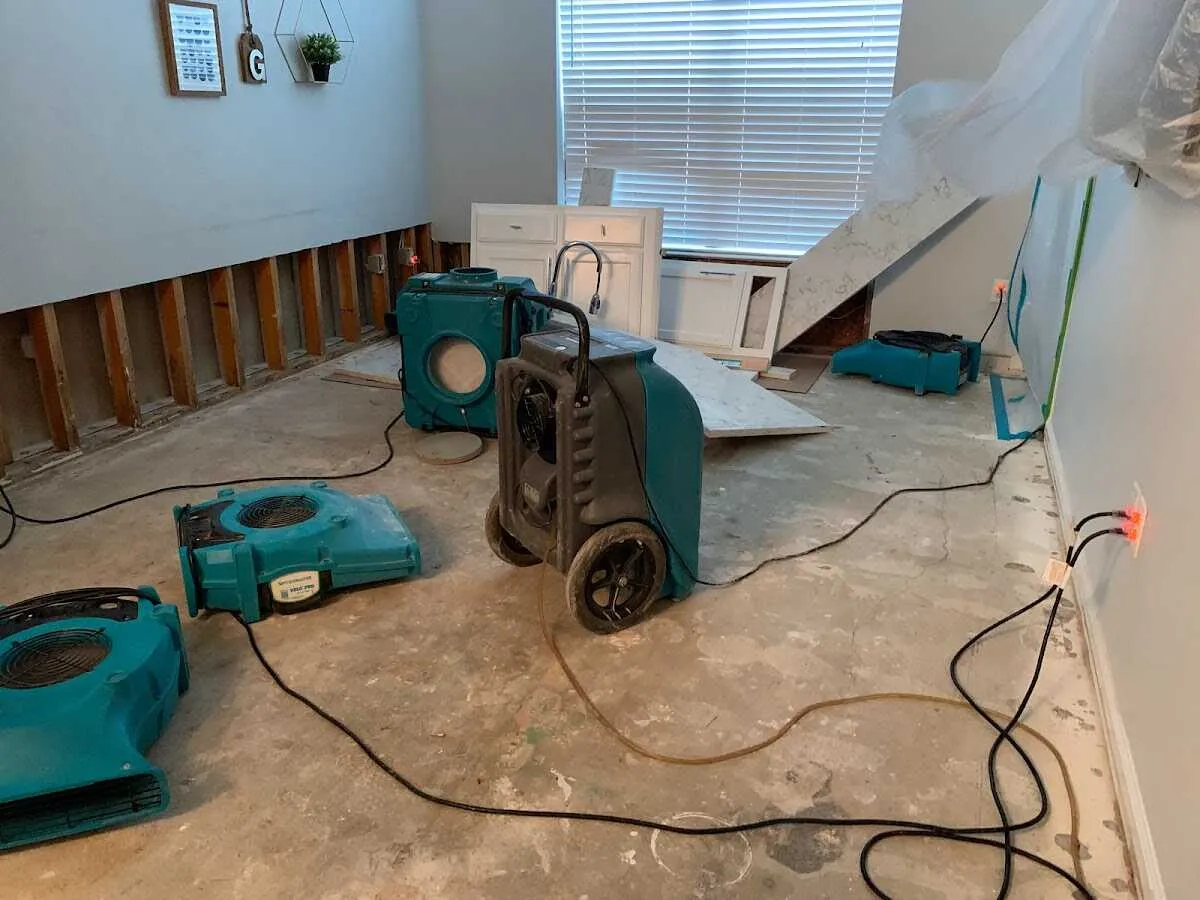 Dehumidifier in flood-cut room for Water Extraction & Removal in Whitemarsh
