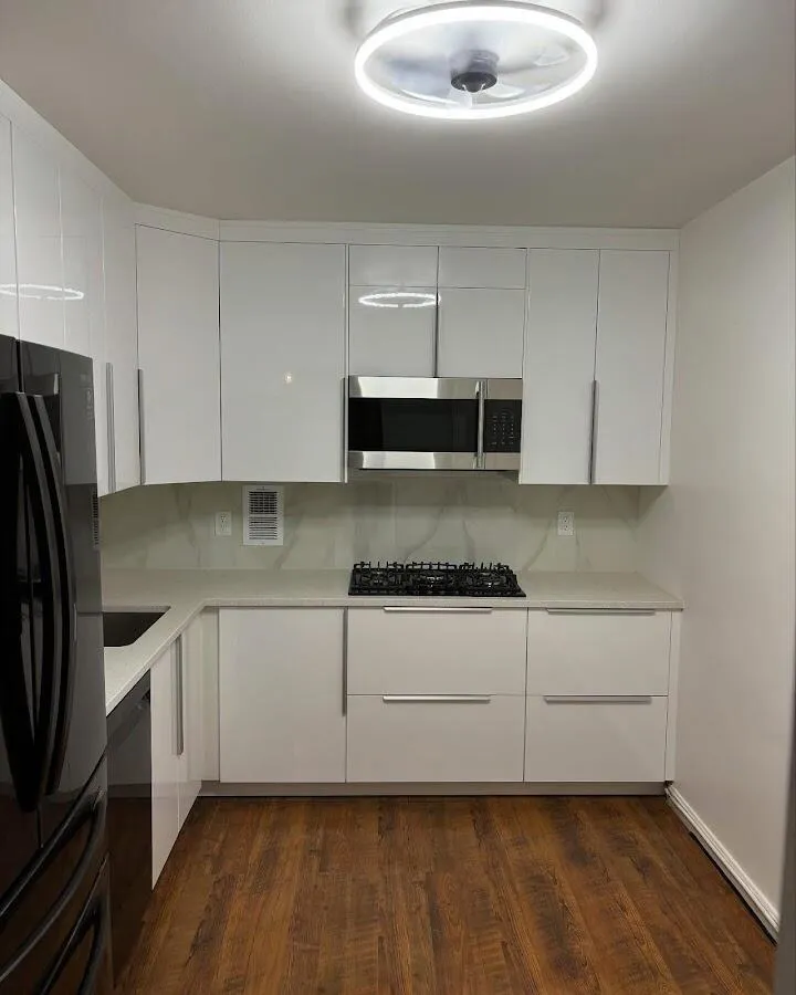 Renovated kitchen with quartz countertops in Whitemarsh
